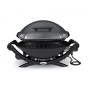 Barbecue elettrico Q1400 Dark Grey con griglia di cottura in ghisa 2200 W