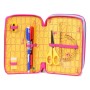 Astuccio completo triplo scomparto Tessuto poliestere 12,5x19,5x7 cm Rosa Barbie SEVEN 316011602