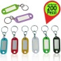 Portachiavi Targhette Segna Nome Colorate Con Anello Pezzi 200