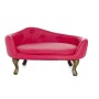 Divano per Cani Ecopelle Chesterfield Divanetto Rosa 78x54x40 CM