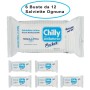 Chilly Salviettine Antibatteriche con Formula Anti-Odor 6 Buste da 12 Salviette Ciascuna