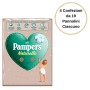 Pampers Naturello 9 Salviette + 4 Confezioni Pannolini 4 da 19 Pannolini Ciascuno