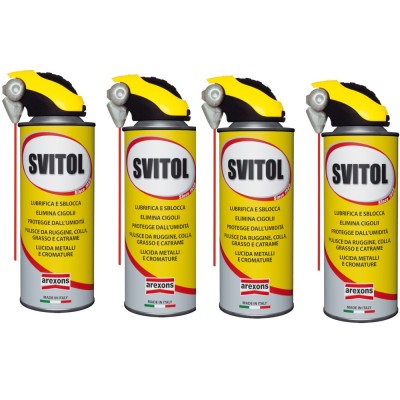 Multipack da 4 Lubrificanti Svitol Arexons Nuovo Erogatore Spray da 400 Milliliters Ciascuno