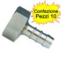 Multipack 10 Pz Portagomma Ottone Cromato F 1/2