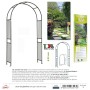 Arco per Giardino Decorativo in Ferro Antracite (120x40xH219 cm)