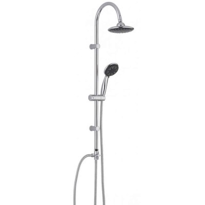 Saliscendi doccia Mix Alpha 3 Getti Cromato Flessibile Doppia aggraffatura in Acciaio