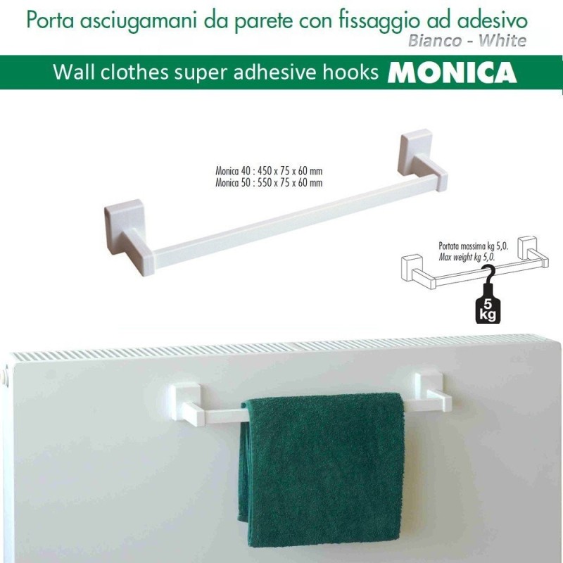 ASTA PER ASCIUGAMANI BAGNO DA 45 CENTIMETRI DA MURO