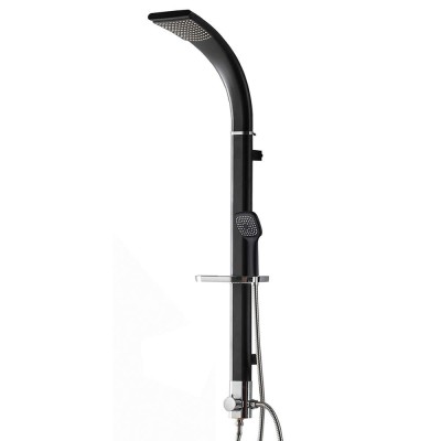 Colonna Doccia Tucano Black Flessibile Doccetta 1 Getto 2 Funzioni