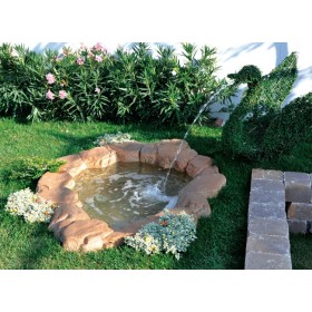 Bacino Modello Lugano Giardini D'acqua Dimensioni Lunghezza cm 160x150 Profondità cm 42 Capacità litri 360