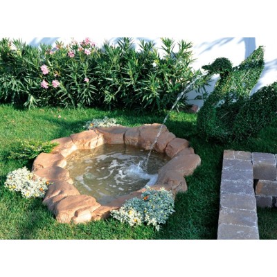 Bacino Modello Lugano Giardini D'acqua Dimensioni Lunghezza cm 160x150 Profondità cm 42 Capacità litri 360
