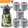 Fornello Da Campeggio Portatile Kemper KE2008CMF + 5 Cartucce Gas Safe System Valvola