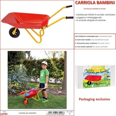 Carriola Giocattolo per Bambini da Giardino