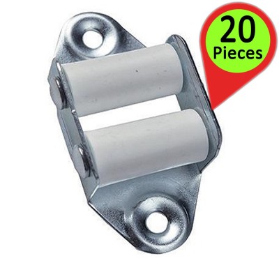 Guidacinghie Passacinghie Verticali a Due Rulli In Plastica Acciaio Zincato Pezzi 20