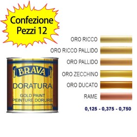 Vernice Doratura Zecchino ml 125 Brava Confezione pezzi 12