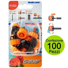 Multipack 100 Pezzi Gocciolatori autocompensante Claber 91222 Confezione Pezzi 100