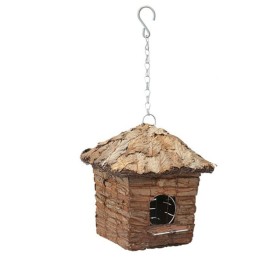 Betty Garden Casetta NEW Uccelli con Tetto Ricoperto con Foglie