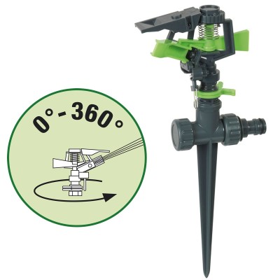 Irrigatore a battente su puntale in plastica 360°