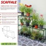 Verdemax Scaffale In Acciaio A Ripiani Per Piante E Fiori
