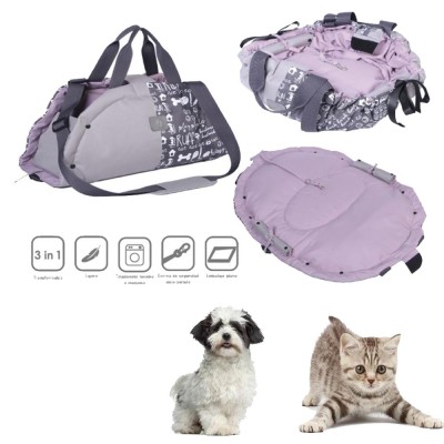 Borsa per Cani e Gatti Lettino & Materassino 3 in 1 Max 6 Kg Trasformer Amelia Small