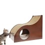 Tiragraffi per Gatto Triangolo con Scivolo e Tana Altezza 45 cm Design Wood