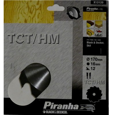 LAMA TCT HM PER LEGNO PIRANHA X13120 170X16X12 DENTI