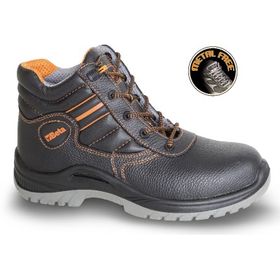 SCARPE ALTE PELLE FIORE NERO BKK 48 7206BKK BETA