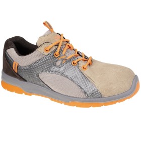 SCARPE SNEAKERS PELLE SCAMOSCIATA S1P TAUPE TG 44 BETA