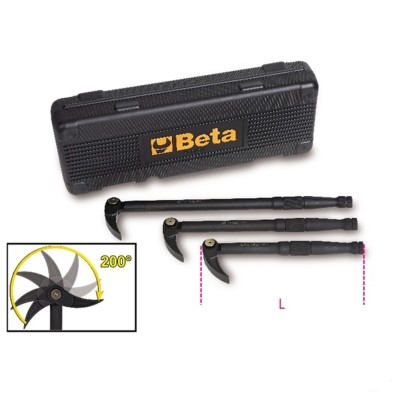 SERIE DI 3 LEVE CON TESTA SNODATA PIATTA CURVA 966/C3 BETA