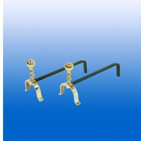 ALARI OTTONE LUNGHEZZA 35 CM  ANGELO B