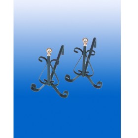 ALARI POMOLO OTTONE ALTEZZA 30 CM NERO ANGELO B