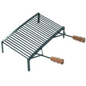 GRATICOLA IN FERRO CON 2 MANICI IN LEGNO 35X50 CM ANGELO B