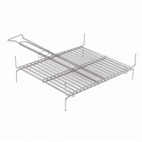 GRATICOLA DOPPIA ZINCATA 40X45 CM ARGENTATA ANGELO B