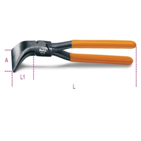 PINZA A BECCHIA LARGHI PIEGATI A 45 GRADI PER LATTONIERI BETA