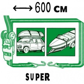 CINGHIA REGOLABILE IN POLIESTERE EASY CARGO 600 CM MUNITA DI FIBBIA E GANCI MODELLO SUPER NAUTICA