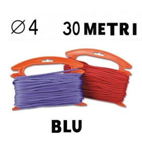 TRECCIA MULTICOLOR INPOLIPROPILENE STABILIZZATO BLU DIAMETRO 4 MM 30 METRI NAUTICA