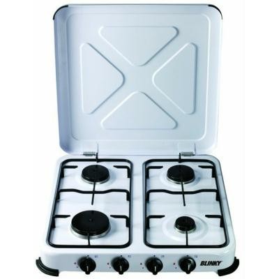 FORNELLO GAS GPL 4 FUOCHI 52X52X10 SMALTATO BIANCO