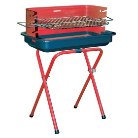 BARBECUE BBQ GRILL CHEF RED CON GRIGLIA REGOLABILE GRIGLIATA