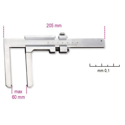 CALIBRO A CORSOIO X DISCHI FRENI LETTURA DECIMALE BETA