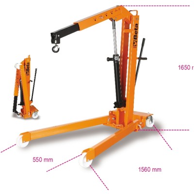 GRU IDRAULICA PIEGHEVOLE CON POMPA DOPPIO EFFETTO 3025 BETA