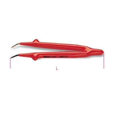 PINZETTA A MOLLA A PUNTE CURVE ARROTONDATE 993MQ BETA