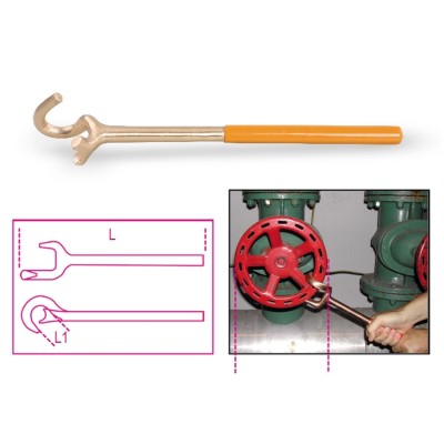 CHIAVE DI MANOVRA X VALVOLE DI SICUREZZA ANTISCINTILLA 370MM