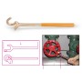 CHIAVE DI MANOVRA X VALVOLE DI SICUREZZA ANTISCINTILLA 370MM