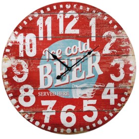 OROLOGIO DA PARETE VINTAGE IN LEGNO DIAMETRO 58 CM