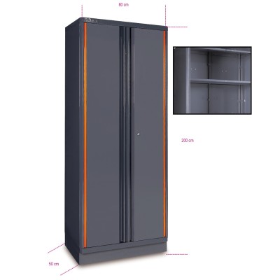 ARMADIO IN LAMIERA A DUE ANTE PER ARREDO OFFICINA C55A2 BETA