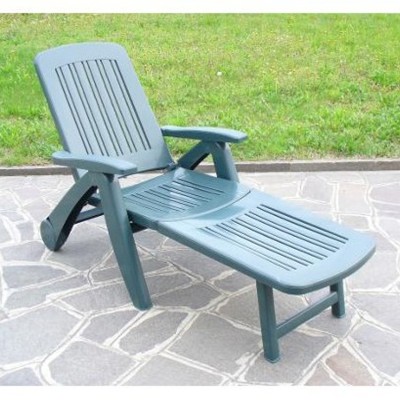 Lettino pieghevole Cancun verde cm 72x190x60 BICA