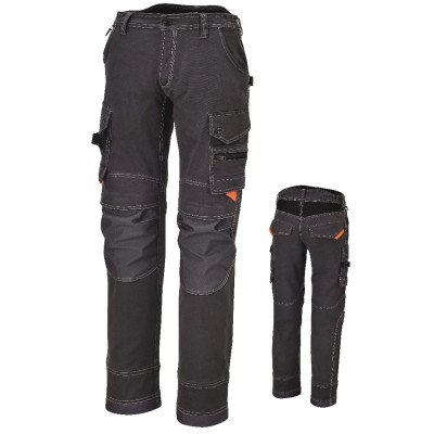 PANTALONI DA LAVORO MULTITASCHE IN T/C 260G 3L GRIGIO 7816