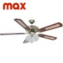 Ventilatore Soffitto 5 Pale Legno Rattan 3 Luci Casa Ufficio con Selettore MAX