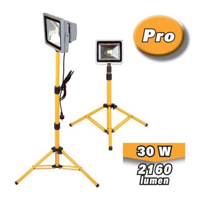 PROIETTORE LED 30 WATT ALTA POTENZA SU TREPPIEDE