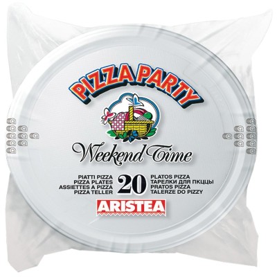 ARISTEA Pizza Party Piatti per Pizza Bianchi Diametro 31 Centimetri 20 Pezzi