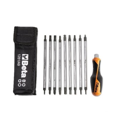 ASSORTIMENTO DI 9 GIRAVITE BIVALENTI 1 IMPUGNATURA BETA